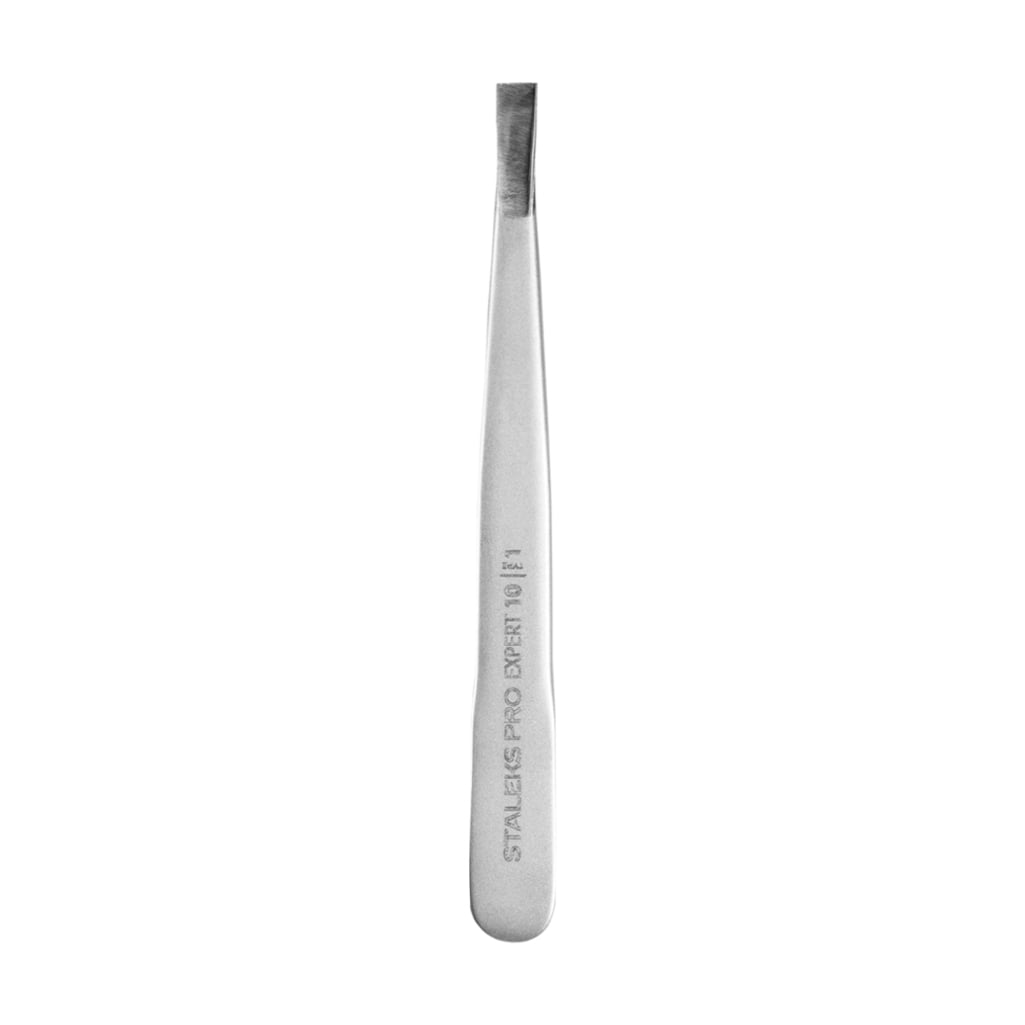 Пінцет для брів Staleks PRO Expert 10 Type 1 (широкі прямі кромки), (TE-10/1)
