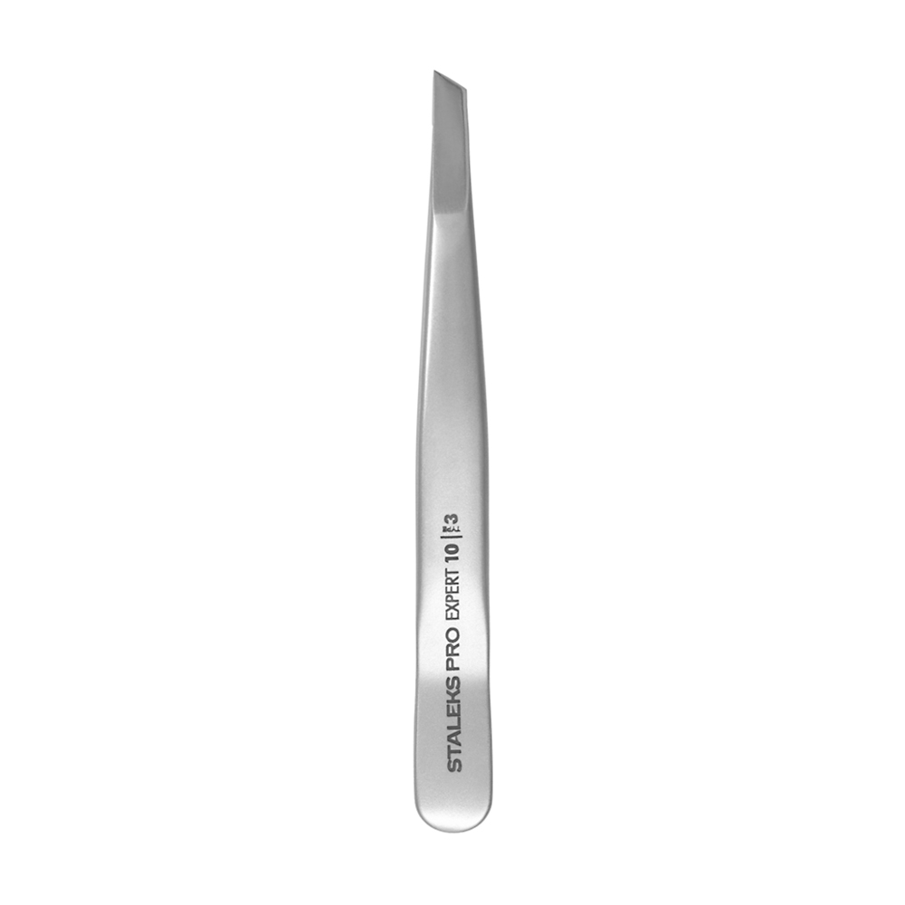 Пінцет для брів Staleks Pro Expert 10 Type 3 (широкі скошенні кромки), TE-10/3