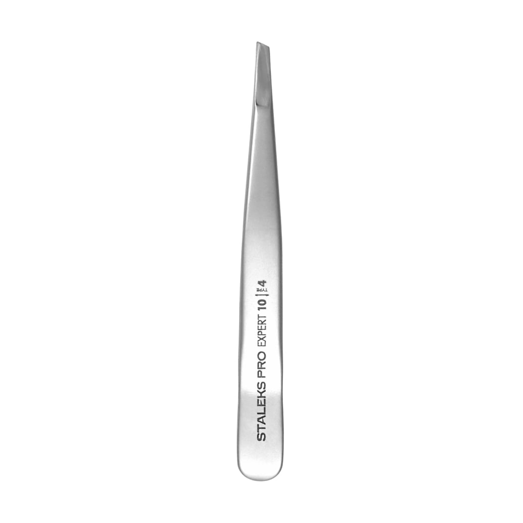 Пінцет для брів Staleks Pro Expert 10 Type 4 (вузькі скошені кромки), (TE-10/4)